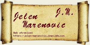 Jelen Marenović vizit kartica